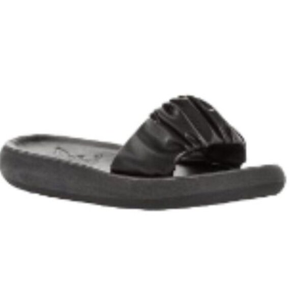 Ancient Greek Sandals Scrunchie Taygete Leather Black EU 36 NWT - Picture 1 of 2